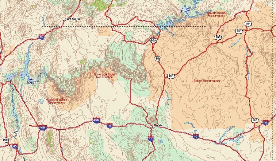 map of northern arizona